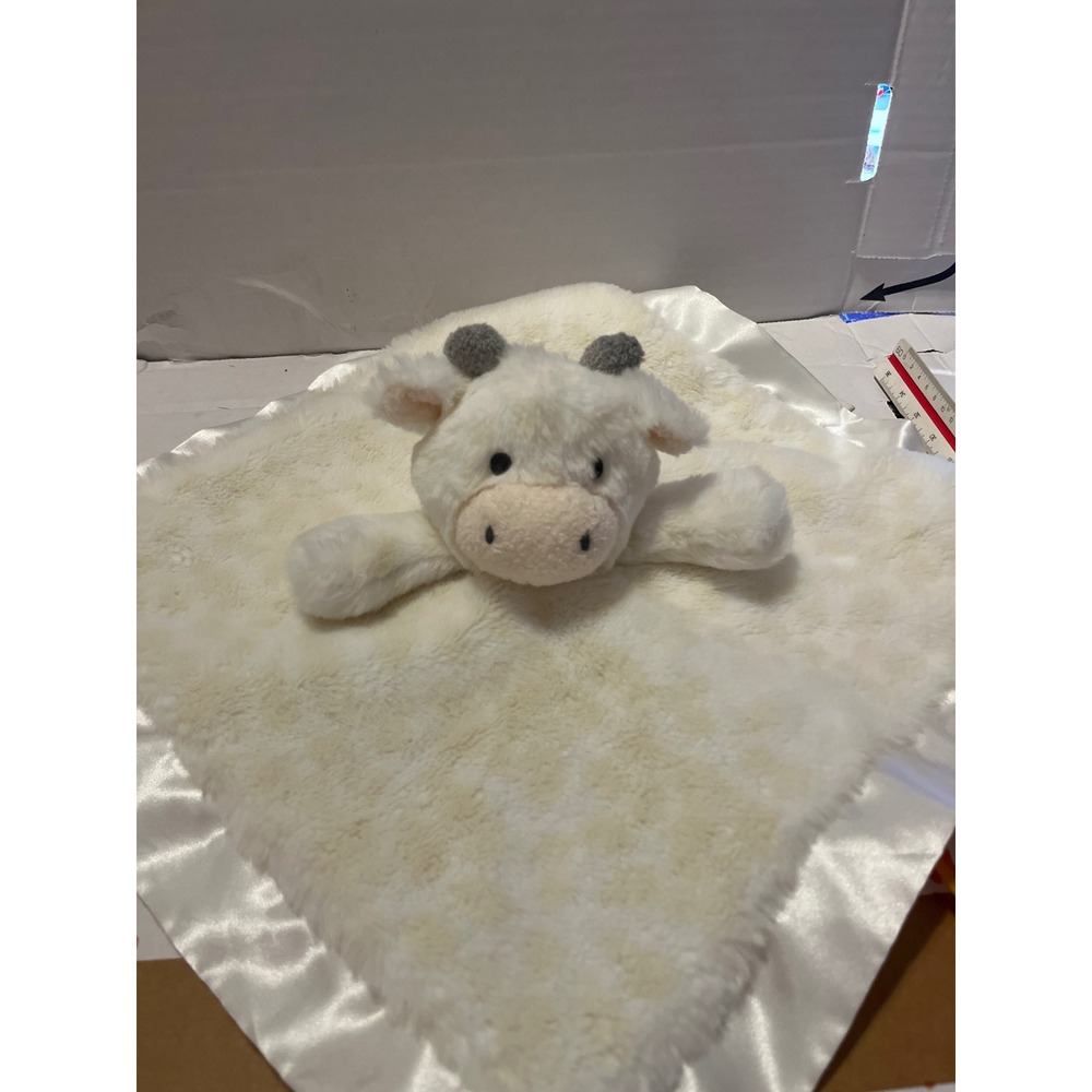 Cloud Island Cow Baby Security Blanket Lovey Cream Satin Trim SWBP22062 Q3/23